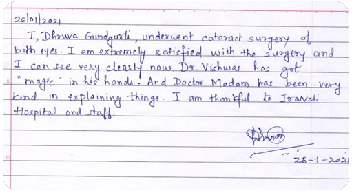 Patient testimonial